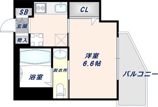 新深江駅 徒歩6分 9階の物件間取画像